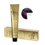 Полу-перманентна боя Fanola Oro Therapy Color Keratin 4.2 Виолетово кестеняво, 100мл
