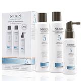 Комплект продукти против леко падане за изрусена или химически третирана коса с изтънял вид - Nioxin System 5, 150 мл+150 мл+50 мл