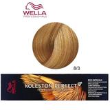 Vopsea Crema Permanenta - Wella Professionals Koleston Perfect ME+ Rich Naturals, nuanta 8/3 Blond Deschis Auriu