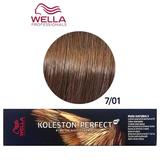 Перманентна крем боя - Wella Professionals Koleston Perfect ME+ Pure Naturals, нюанс 7/01 средно русо естествено пепелно
