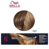 Перманентна крем боя - Wella Professionals Koleston Perfect ME+ Pure Naturals, нюанс 7/07 средно русо естествено кестеняво