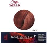 Перманентна крем боя - Wella Professionals Koleston Perfect ME+ Vibrant Reds, нюанс 8/43 светло русо златисто червено