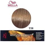 Перманентна крем боя - Wella Professionals Koleston Perfect ME+ Rich Naturals, нюанс 7/38 средно русо златисто синьо