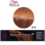 Перманентна крем боя - Wella Professionals Koleston Perfect ME+ Deep Browns, нюанс 8/74 светло русо червен кестен