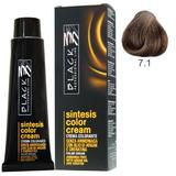 Полу-перманентна боя - Black Professional Line Sintesis Color Cream Ammonia Free, нюанс 7.1 Ash Medium Blond, 100мл