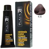 Полу-перманентна боя - Black Professional Line Sintesis Color Cream Ammonia Free, нюанс 4.6 Purple Medium Brown, 100мл