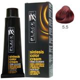 Полу-перманентна боя - Black Professional Line Sintesis Color Cream Ammonia Free, нюанс 5.5 Mahogany Light Brown, 100мл