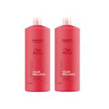 Пакет 2 x Шампоан за боядисана коса, Фина или Нормална - Wella Professionals Invigo Color Brilliance Color Protection Shampoo Fine/Normal Hair, 1000мл