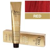 Полу-перманентна боя Fanola Oro Therapy Color Keratin Oro Puro със злато и арганово масло червено, 100мл