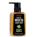  Антибактериален течен сапун със зехтин и зелен чай Olivos, 450 мл