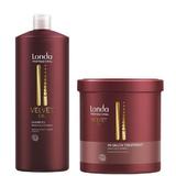 Овлажняващ пакет с арганово масло - Londa Professional Velvet Oil: шампоан 1000 мл, маска 750 мл