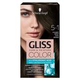 Перманентна боя за коса с хиалуронова киселина -Schwarzkopf Gliss Color, нюанс  5-1 Cool Brown