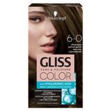  Перманентна боя за коса с хиалуронова киселина -Schwarzkopf Gliss Color, нюанс  6-0 Natural Light Brown