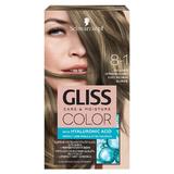 Перманентна боя за коса с хиалуронова киселина -Schwarzkopf Gliss Color, нюанс 8-1 Cool Medium Blonde