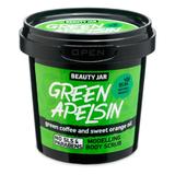 Скраб за оформяне на тялото със зелено кафе и портокалово масло Grean Apelsin Beauty Jar, 200 гр