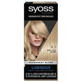  Перманентна боя за коса - Syoss Professional Performance Permanent Blond Luminous Anti-Yellow Effect Baseline, нюанс 8_5 Light Ash Blond