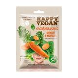 Подмладяваща текстилна маска с екстракти от морков, спанак и  растения Happy Vegan Fitocosmetic , 25 мл