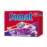 Таблетен препарат за съдомиялна машина - Somat All in 1, 8 Actions Powerful Cleaning, 24 бр