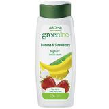 Душ крем с кисело мляко, банани и ягоди - Aroma GreenLine Banana & Strawberry Yoghurt Shower Cream, 400 мл