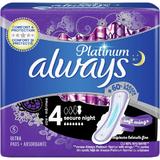 Хигиенни абсорбиращи превръзки - Always Platinum Secure Night, размер 4, 5 бр