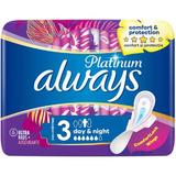 Хигиенни превръзки - Always Platinum Night, размер 3, 6 бр