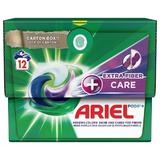 Автоматичен перилен препарат с гел капсули за цветни дрехи и грижа за влакната - Ariel Extra Color + Extra Fiber Care, 12 бр