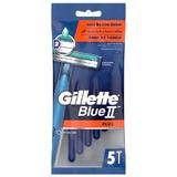 Класическа самобръсначка с 2 ножчета - Gillette Blue II Plus, 5 бр