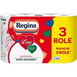  3 слоя кухненска кърпа - Regina Love Kitchen Roll, 2 ролки + 1