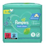  Мокри бебешки салфетки - Pampers Fresh Clean, 6x 52 бр