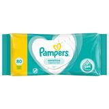 Мокри кърпички за чувствителна бебешка кожа - Pampers Sensitive, 80 бр