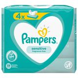  Мокри кърпички за чувствителна бебешка кожа - Pampers Sensitive, 4x 52 бр