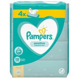 Мокри кърпички за чувствителна бебешка кожа - Pampers Sensitive, 4x 80 бр