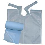 Козметични лигавници на ролка Сини - Prima Nursing Bib with Ties Roll 61  x 53 см