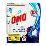  Капсулен прахза пране - Omo Ultimate Trio Capsule Active Clean, 15 бр