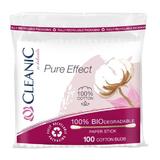  Биоразградими памучни клечки за уши - Cleanic Pure Effect 100% 100 бр