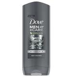 Почистващ душ гел с глина и въглен за мъже - Dove Men + Care Charcoal + Clay Purifying Body and Face Wash, 400 мл