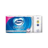 Деликатна 3-слойна тоалетна хартия - Zewa Deluxe Delicate Care, 8 ролки