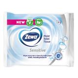  Мокра тоалетна хартия за чувствителна кожа - Zewa Moist Toilet Tissue Sensitive, 42 бр