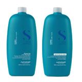 Пакет за къдрава или вълниста коса - Semi di Lino Curls Hydrating Co-Wash Alfaparf Milano: Шампоан 1000 мл + Балсам 1000 мл