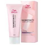 Прозрачна полуперманентна боя - Wella Professionals Shinefinity Zero Lift Glaze, нюанс 07/75 Raspberry Latte (средно рус махагонов сатен), 60 мл