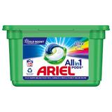 Автоматичен препарат за пране на гел капсули за цветни дрехи - Ariel All in 1 Pods Touch of Lenor Fresh Color, 12 бр.
