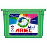 Автоматичен препарат за пране на гел капсули за цветни дрехи - Ariel All in 1 Pods Color, 14 бр.