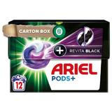Автоматични гел капсули за пране - Ariel Pods + Revita Black, 12 бр
