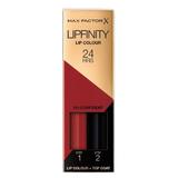 Течно червило - Max Factor Lipfinity, Lip Color + Top Coat, нюанс 115 Confident, 1 опаковка