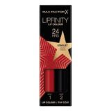 Течно червило - Max Factor Lipfinity, Lip Color + Top Coat, нюанс 088 Starlet, 1 опаковка