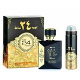 Комплект парфюмна вода, 100 мл + спрей дезодорант, 50 мл, унисекс - Ard al Zaafaran, Oud 24 часа, 1 комплект