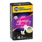 Дамски превръзки - Always Platinum Secure Night, размер 4, 20 бр