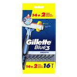 Бръснач с 3 ножчета - Gillette Blue 3 Smooth, 16 бр