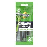 Самобръсначка  с 3 ножчета - Gillette Blue 3 Sensitive Slalom, 3 бр