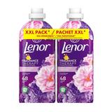 Пакет от балсам за пране Fragrance Therapy - Lenor Fragrance Therapy Floral Bouquet & Note of Musk, 2 x 48 измивания, 2 x 1200 мл